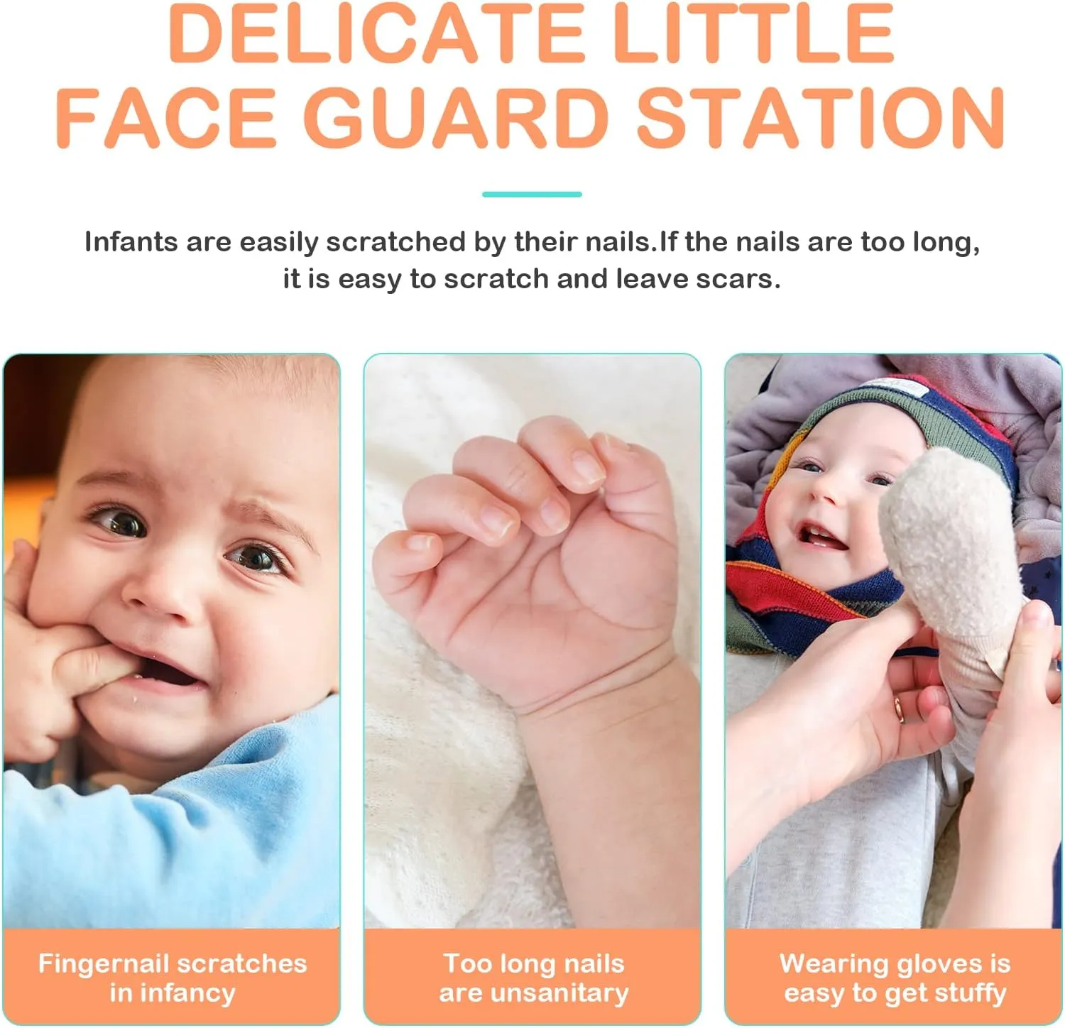 Electric Baby Nail File Trimmer: Easy@Home Safe Nail Clippers Kit - Baby Nail Clippers with 6 Grinding Heads and LED Light for Newborn Toddler Kids or Adults | Fingernails Care Trim ENT019