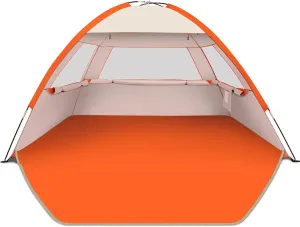 Gorich Beach Tent Sun Shelter for 3/4-5/6-7/8-10 Person with UPF 50 UV Protection, Lightweight & Easy Setup Beach Shade Canopy, Portable Beach Shade Tent Beach Cabana